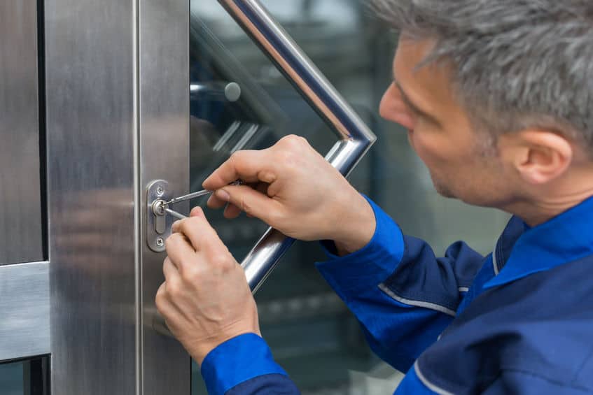 Man Fixing Lock